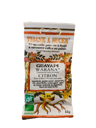 Pastilles à sucer Warana (Guarana des Terres d'Origine) 1 acheté = 1 offert
