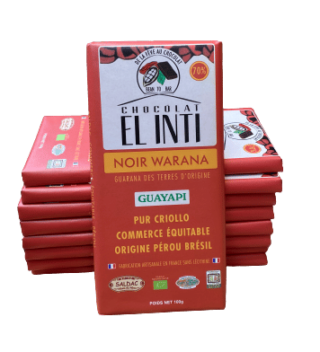 Chocolat noir au Warana (Guarana des Terres d'Origine)