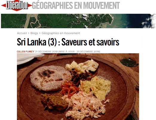 Libé 3 Gastronomie Sri Lanka